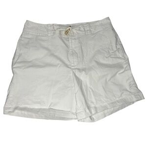 Lauren Ralph Lauren White Nautical Shorts Rope Belt Size 12
